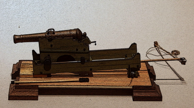 24-pfndiges franzsisches Kstengeschtz